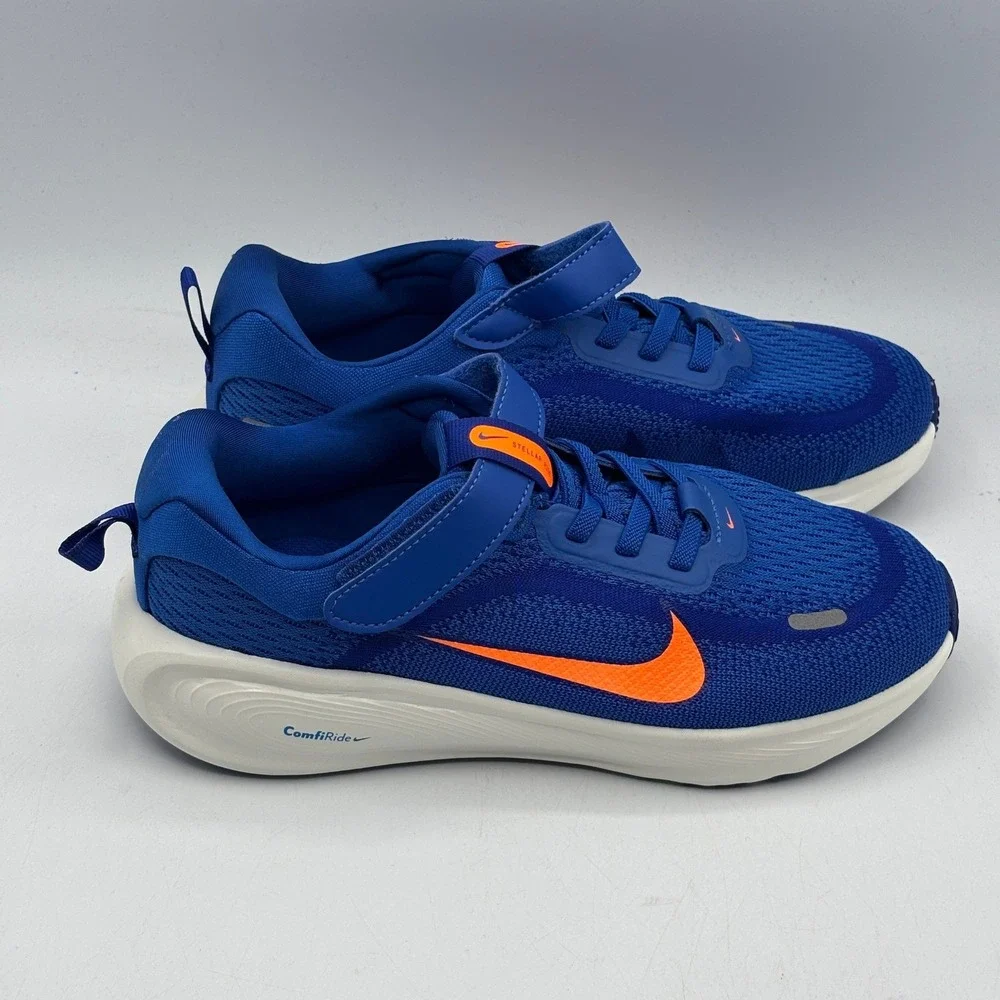 Nike Stellar Ride PSV Shoes Kids Size 3Y Blue Orange Running HQ3267-400